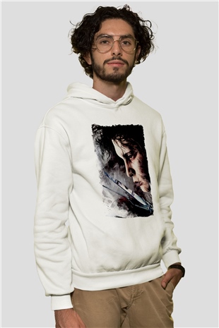Edward Scissorhands Beyaz Unisex Hoodie