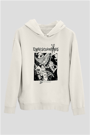 Edward Scissorhands Beyaz Unisex Hoodie