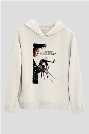 Edward Scissorhands Beyaz Unisex Hoodie