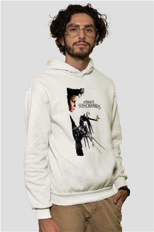 Edward Scissorhands Beyaz Unisex Hoodie