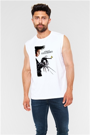 Edward Scissorhands Beyaz Unisex  Kolsuz Tişört