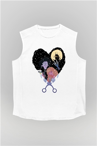 Edward Scissorhands Beyaz Unisex Kolsuz Tişört