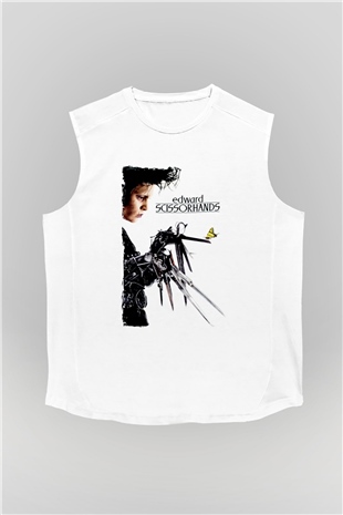Edward Scissorhands Beyaz Unisex  Kolsuz Tişört