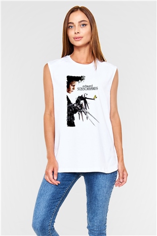 Edward Scissorhands Beyaz Unisex  Kolsuz Tişört