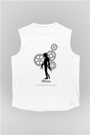 Edward Scissorhands Beyaz Unisex Kolsuz Tişört
