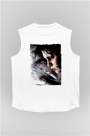 Edward Scissorhands Beyaz Unisex  Kolsuz Tişört