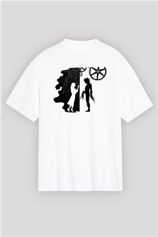 Edward Scissorhands Beyaz Unisex Oversize Tişört