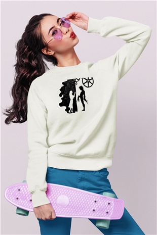 Edward Scissorhands Beyaz Unisex Sweatshirt