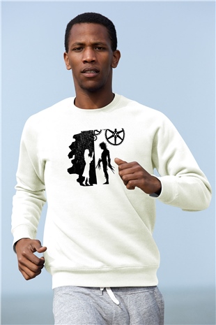 Edward Scissorhands Beyaz Unisex Sweatshirt