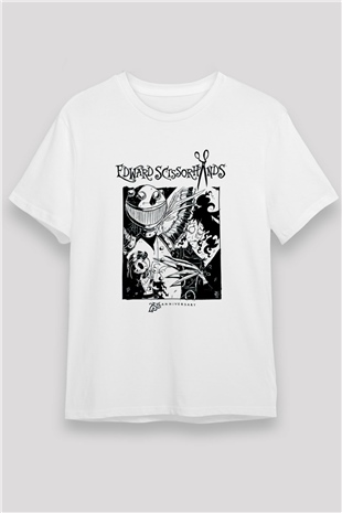 Edward Scissorhands Beyaz Unisex Tişört