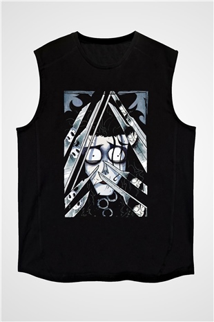 Edward Scissorhands Siyah Unisex  Kolsuz Tişört