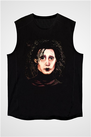 Edward Scissorhands Siyah Unisex Kolsuz Tişört