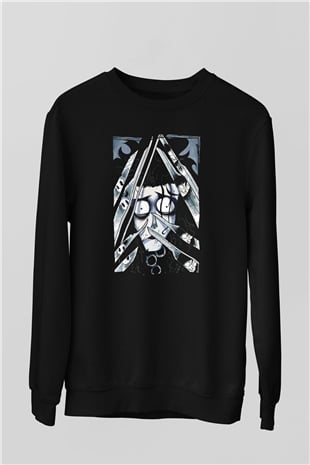 Edward Scissorhands Siyah Unisex  Sweatshirt