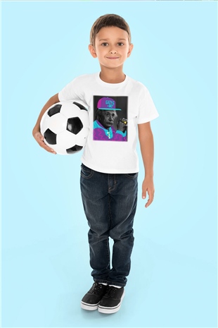 Einstein Baskılı Beyaz Unisex Çocuk Tişört
