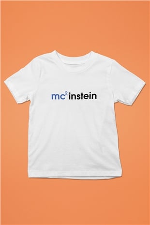 Einstein Baskılı Beyaz Unisex Çocuk Tişört