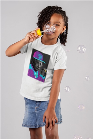 Einstein Baskılı Beyaz Unisex Çocuk Tişört