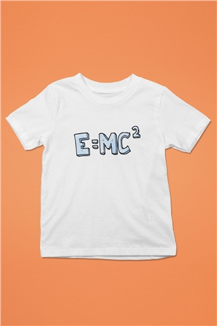 Einstein Baskılı Beyaz Unisex Çocuk Tişört