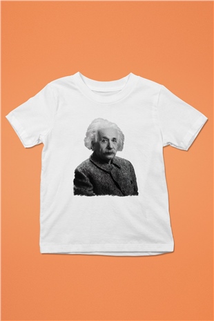 Einstein Beyaz Unisex Çocuk Tişört