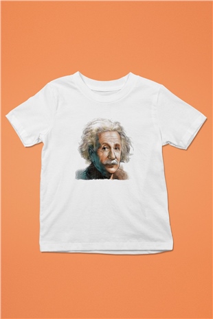 Einstein Beyaz Unisex Çocuk Tişört