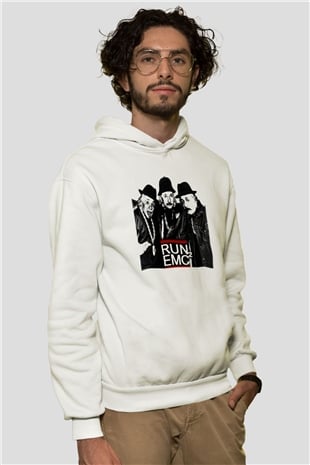 Einstein Beyaz Unisex Kapşonlu Sweatshirt