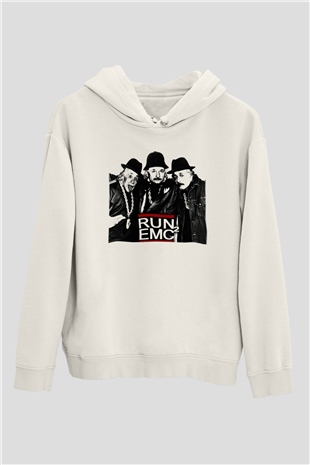 Einstein Beyaz Unisex Kapşonlu Sweatshirt