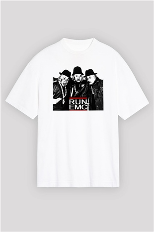 Einstein Beyaz Unisex Oversize Tişört T-Shirt