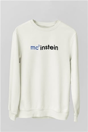 Einstein Beyaz Unisex Sweatshirt