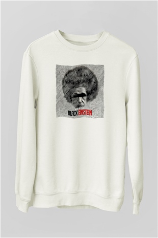 Einstein Beyaz Unisex Sweatshirt