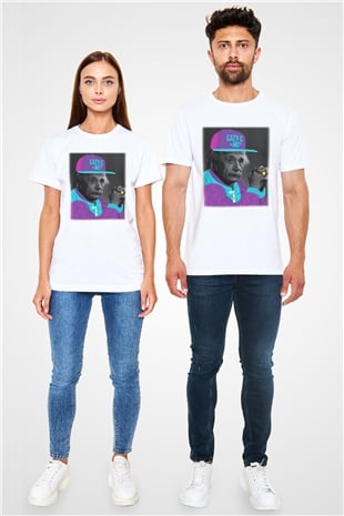 Einstein Beyaz Unisex Tişört T-Shirt - TişörtFabrikası