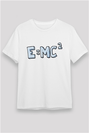 Einstein Beyaz Unisex Tişört T-Shirt - TişörtFabrikası