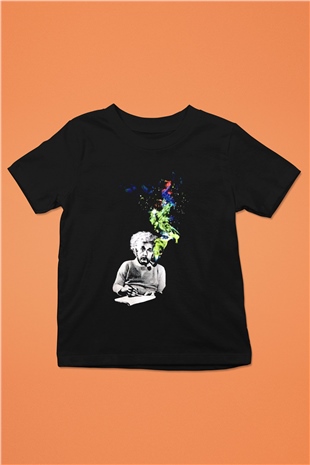 Einstein Siyah Unisex Çocuk Tişört