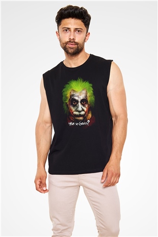 Einstein Siyah Unisex Kolsuz Tişört