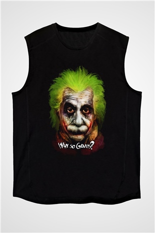 Einstein Siyah Unisex Kolsuz Tişört