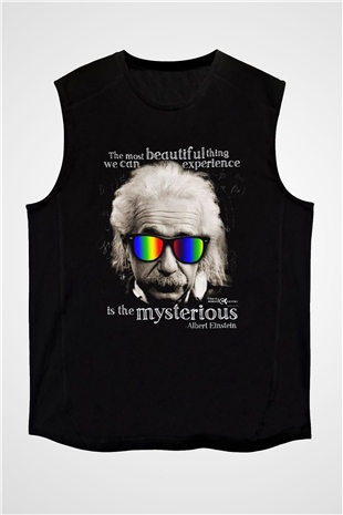 Einstein Siyah Unisex Kolsuz Tişört
