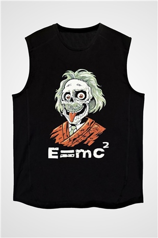 Einstein Siyah Unisex Kolsuz Tişört
