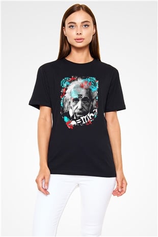 Einstein Siyah Unisex Tişört T-Shirt - TişörtFabrikası