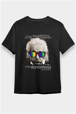 Einstein Siyah Unisex Tişört T-Shirt - TişörtFabrikası