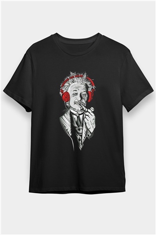 Einstein Siyah Unisex Tişört T-Shirt - TişörtFabrikası