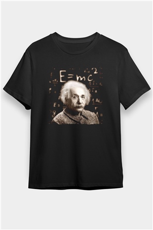 Einstein Siyah Unisex Tişört T-Shirt - TişörtFabrikası