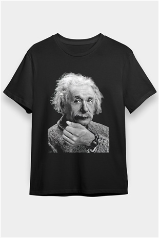 Einstein Siyah Unisex Tişört T-Shirt - TişörtFabrikası