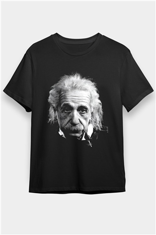 Einstein Siyah Unisex Tişört T-Shirt - TişörtFabrikası