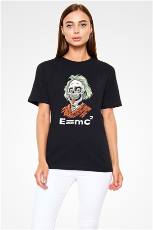 Einstein Siyah Unisex Tişört T-Shirt - TişörtFabrikası