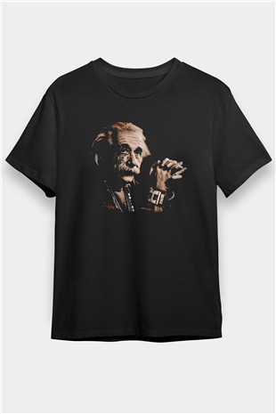 Einstein Siyah Unisex Tişört T-Shirt - TişörtFabrikası