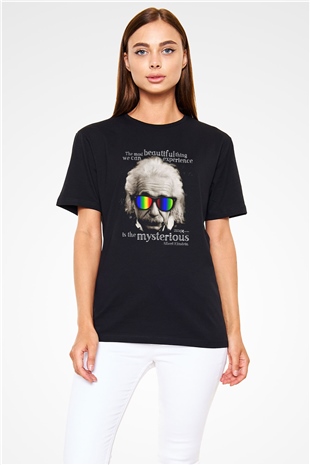 Einstein Siyah Unisex Tişört T-Shirt - TişörtFabrikası