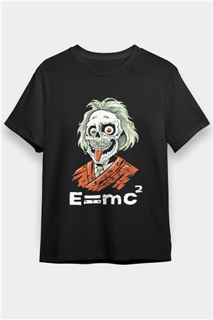 Einstein Siyah Unisex Tişört T-Shirt - TişörtFabrikası