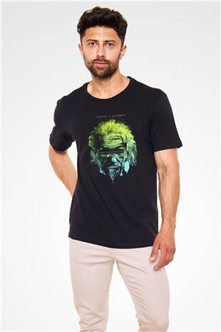 Einstein Siyah Unisex Tişört T-Shirt - TişörtFabrikası
