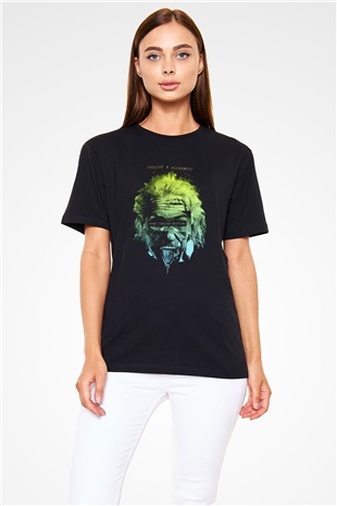 Einstein Siyah Unisex Tişört T-Shirt - TişörtFabrikası