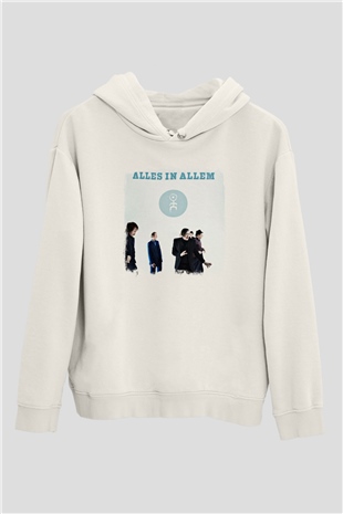 Einstürzende Neubauten Baskılı Unisex Beyaz Hoodie