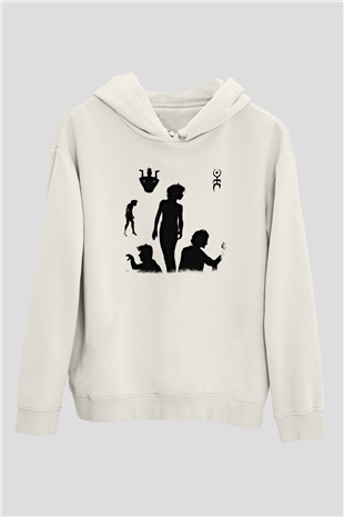 Einstürzende Neubauten Baskılı Unisex Beyaz Hoodie