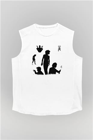 Einstürzende Neubauten Baskılı Unisex Beyaz Kolsuz Tişört